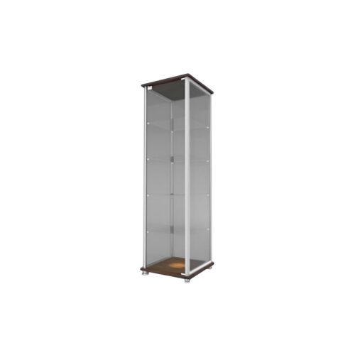 free standing glass display cabinet